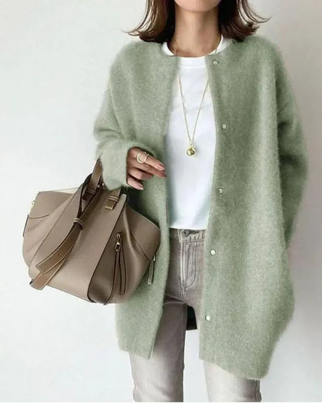 Karenza - Women's Relaxed Cardigan with Button Front - photo 2