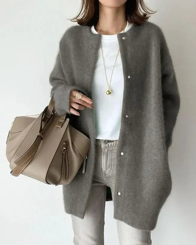 Karenza - Women's Relaxed Cardigan with Button Front - photo 9