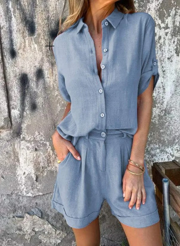 Karenza - Women's Two-Piece Set with Button Front and Shirt - photo 6