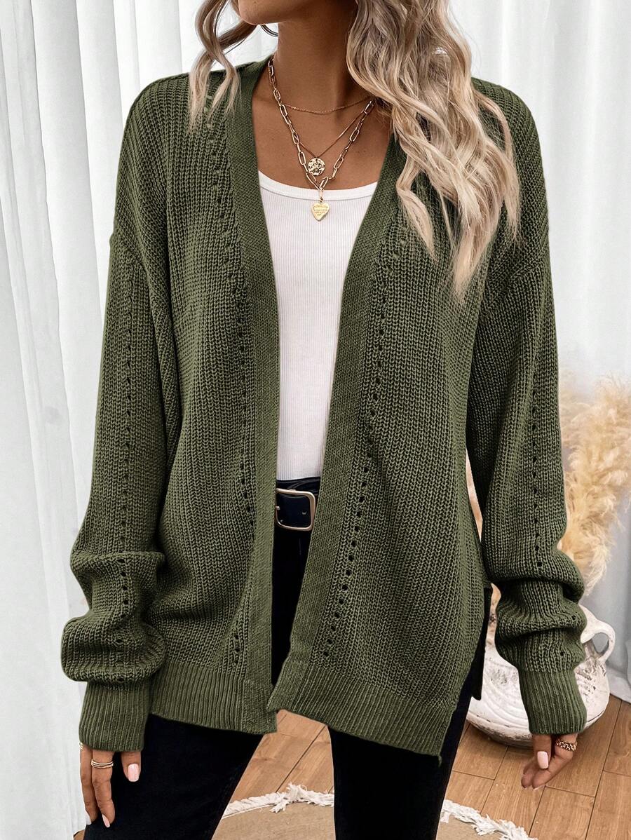 Kate - Women's Relaxed Cardigan with a Knitted Finish - photo 1
