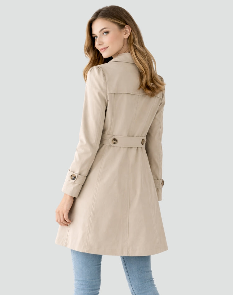 Kelsey - Classic Short Trench Coat