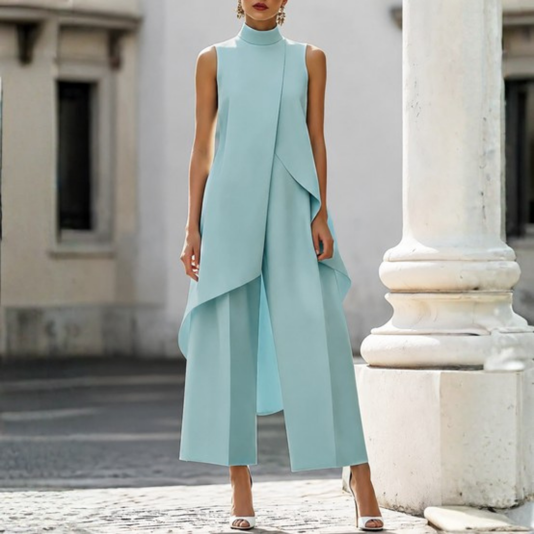 Kerensa - Women's Wide-leg Jumpsuit with Drop Waist - photo 3