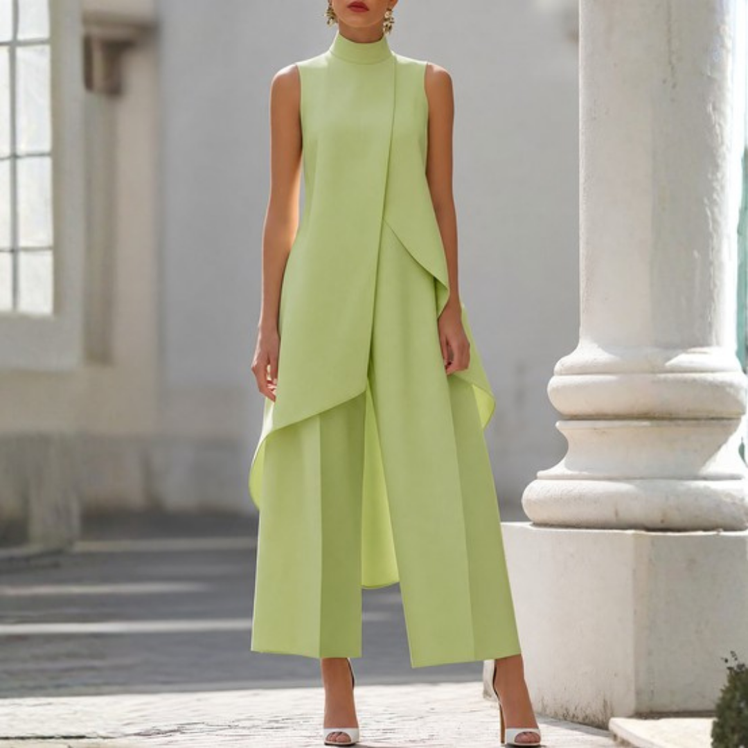 Kerensa - Women's Wide-leg Jumpsuit with Drop Waist - photo 4