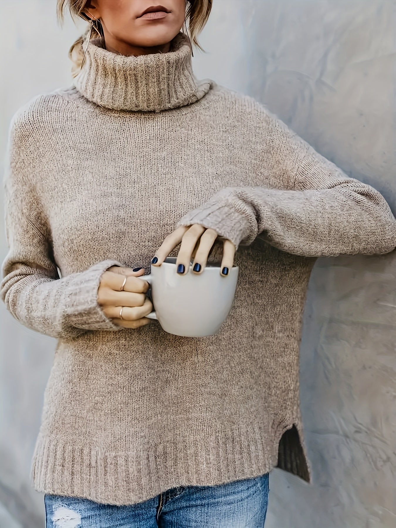 Kimberly - Women's Jumper with Roll Neck - photo 3
