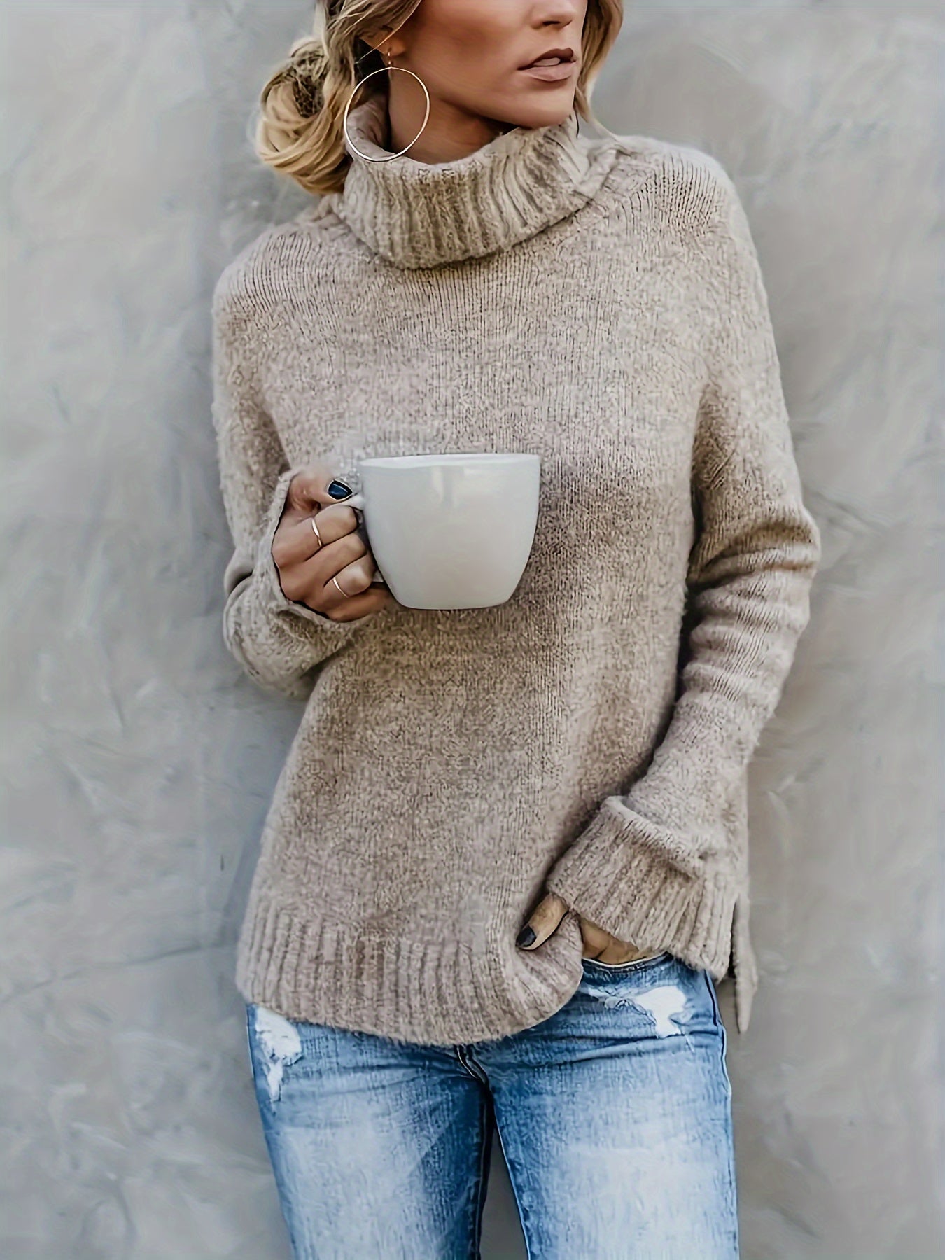Kimberly - Women's Jumper with Roll Neck - photo 4