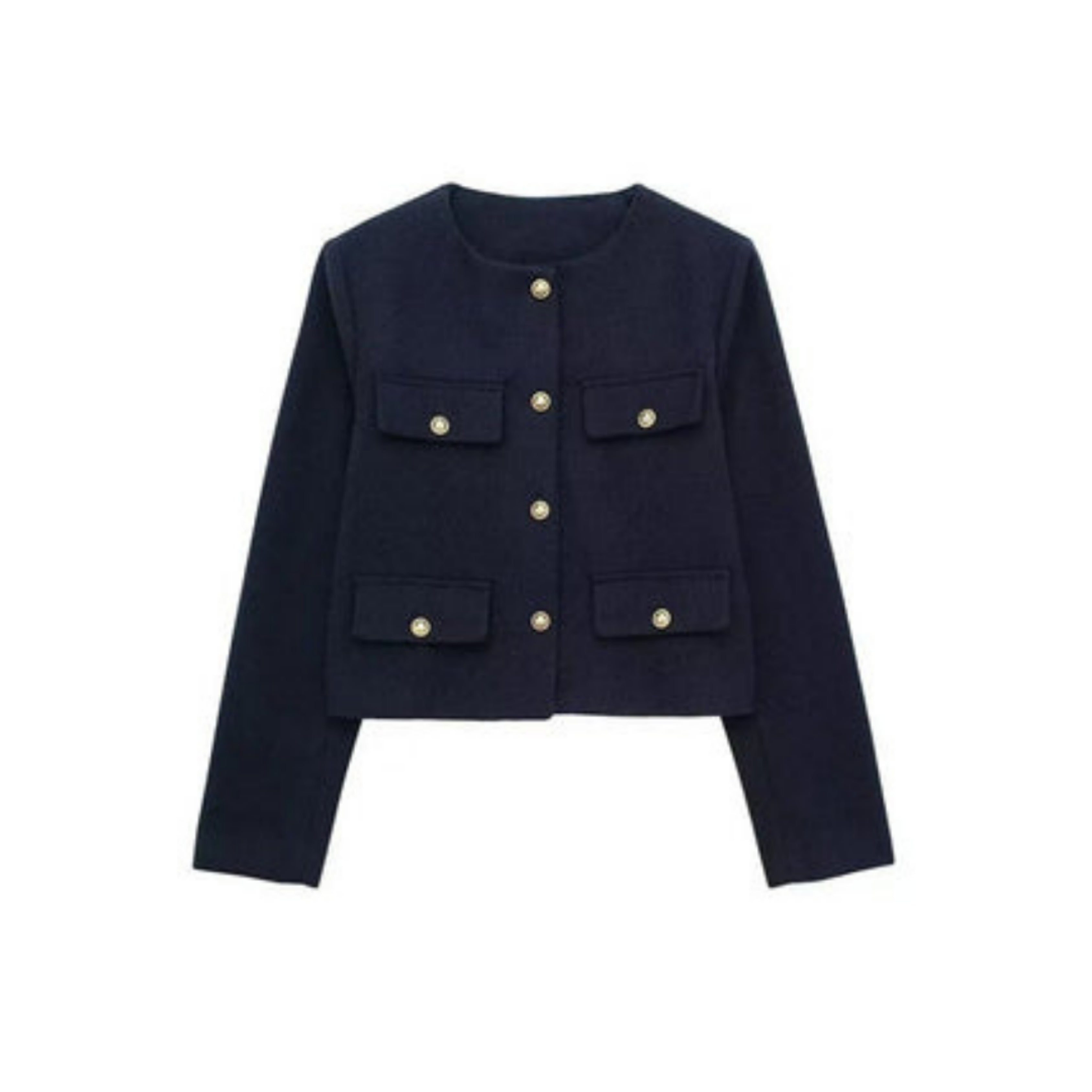 Kingsley - Women's Cropped Jacket with Button Front - photo 3