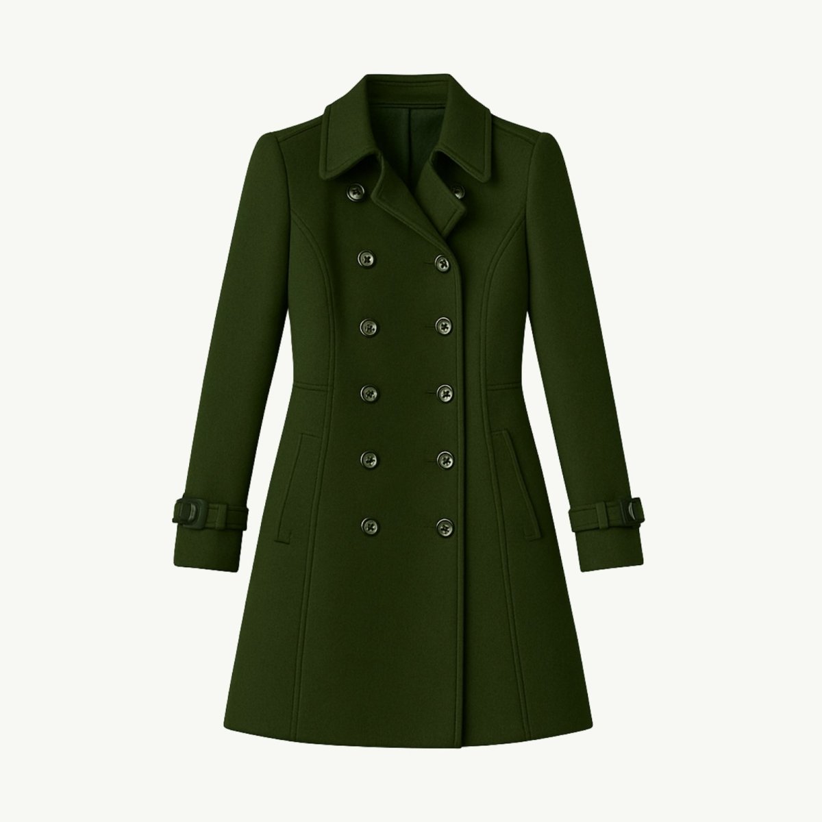 Flor - Trench doppiopetto da donna, capospalla elegante e lungo