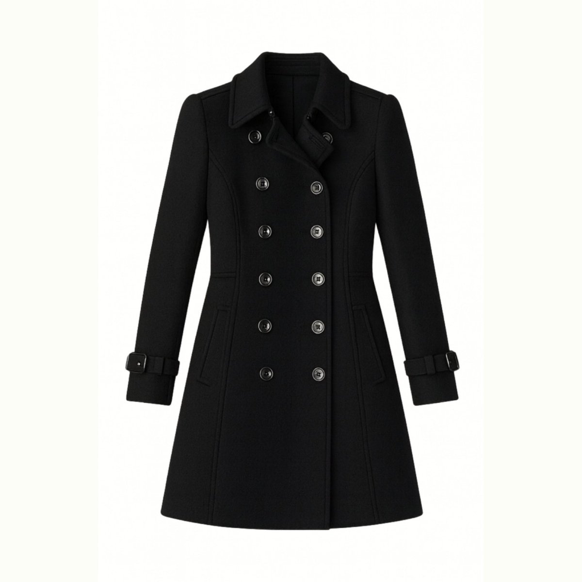 Flor - Trench doppiopetto da donna, capospalla elegante e lungo