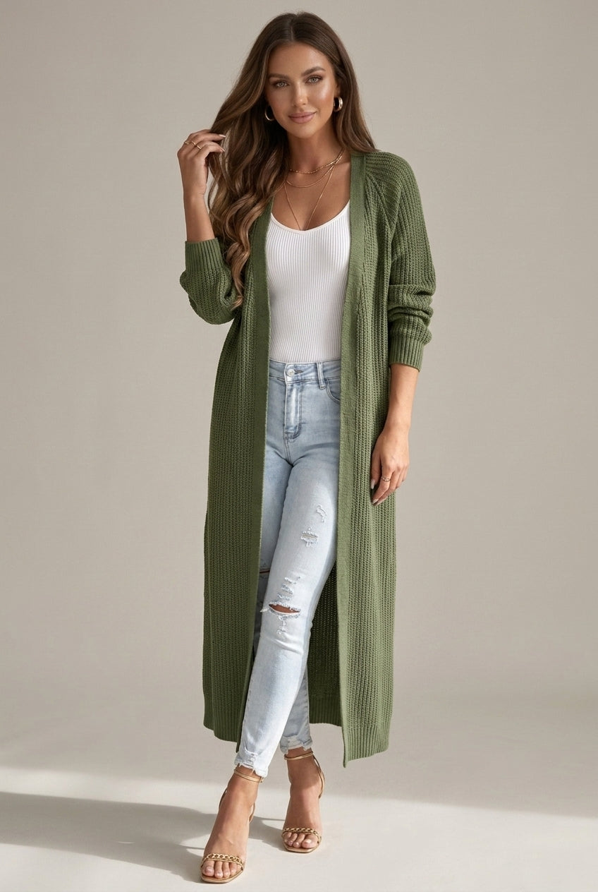 Lesley - Women's Knitted Cardigan with Long Sleeves - photo 4