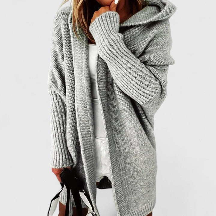 Lucy - Women's Ribbed Cardigan with Hood - photo 3