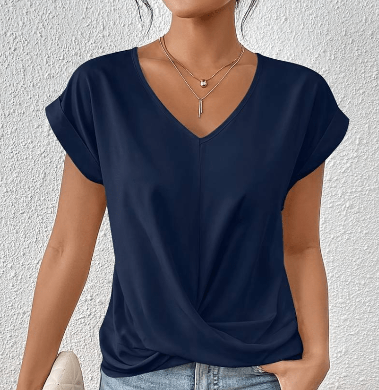 Women's Tummy Control V-Neck Top with Slimming Fit - photo 2