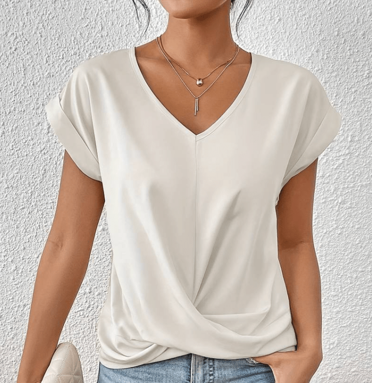 Women's Tummy Control V-Neck Top with Slimming Fit - photo 3
