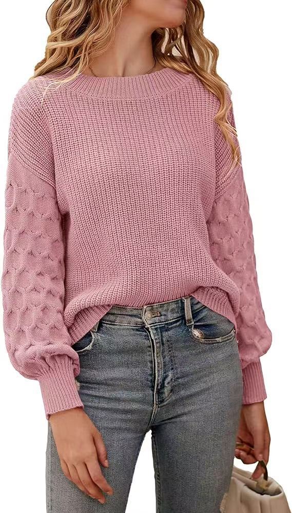 Magnolia - Women's Boat Neck Sweater with Textured Sleeves - photo 10