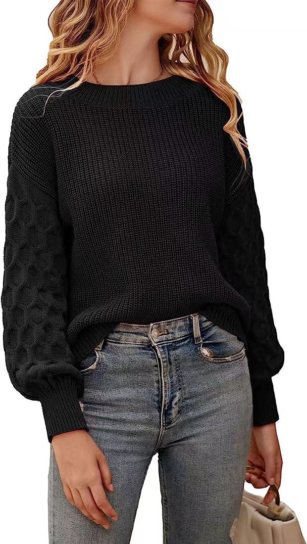 Magnolia - Women's Boat Neck Sweater with Textured Sleeves - photo 2