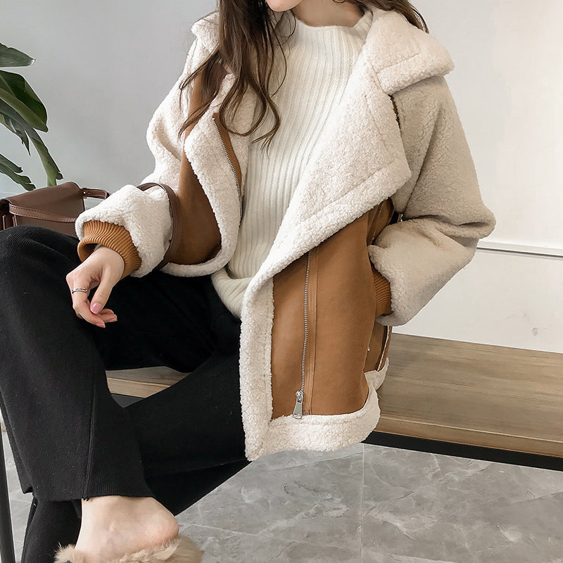 Brooklyn - Women's Soft Faux Shearling Oversized Coat - photo 3