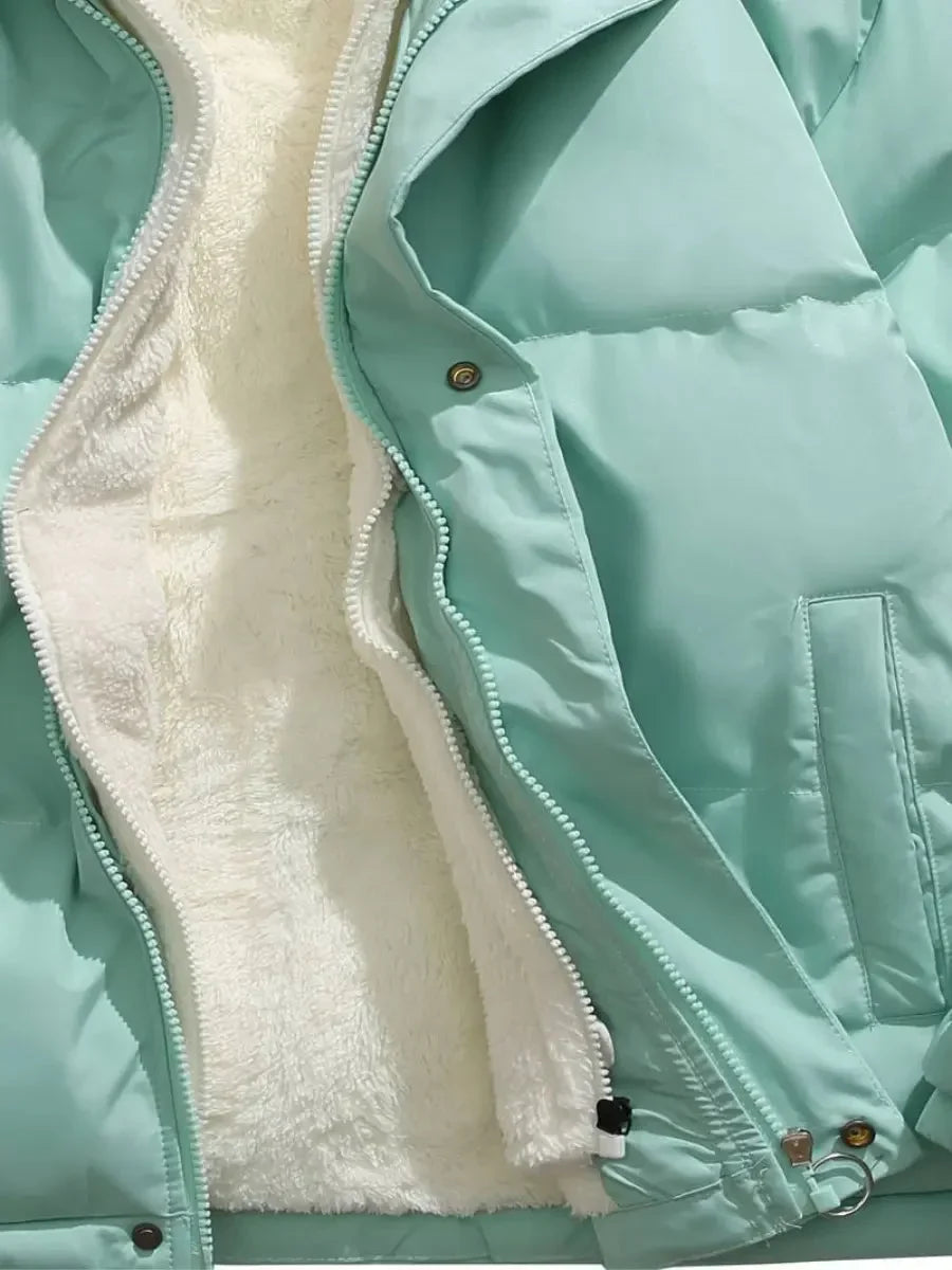 Women's Hooded Puffer Coat with Soft Lining - photo 22