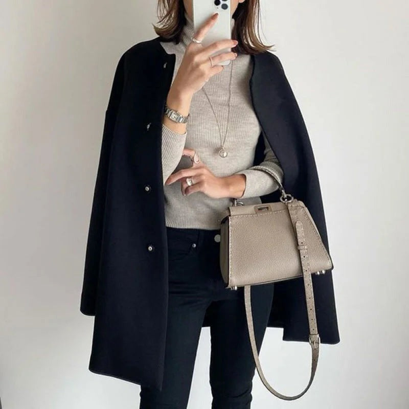 Xandra - women's coat with buttons and modern style - photo 5