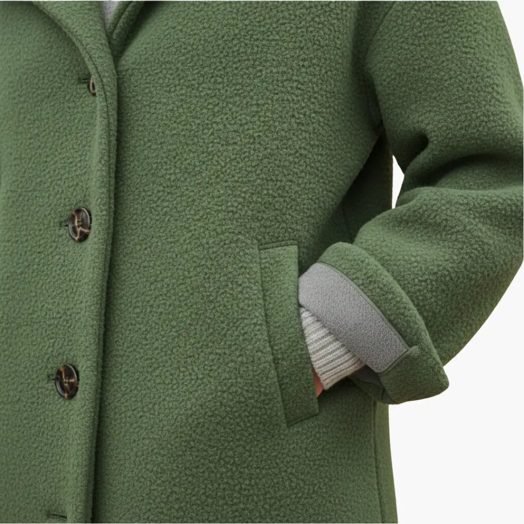 Marcella - Women's Relaxed Coat with Hood - photo 12