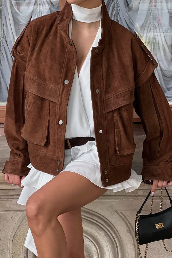 Maren - Women's Relaxed Jacket with Side Pockets and Collar - photo 3