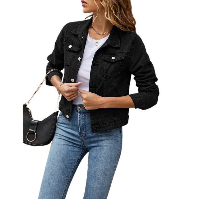 Margret - Women's Relaxed Jacket with Side Pockets and Collar - photo 1
