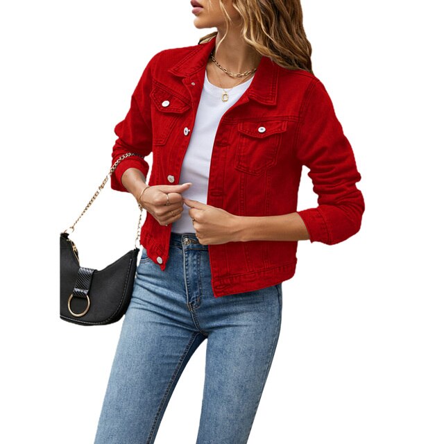 Margret - Women's Relaxed Jacket with Side Pockets and Collar - photo 5