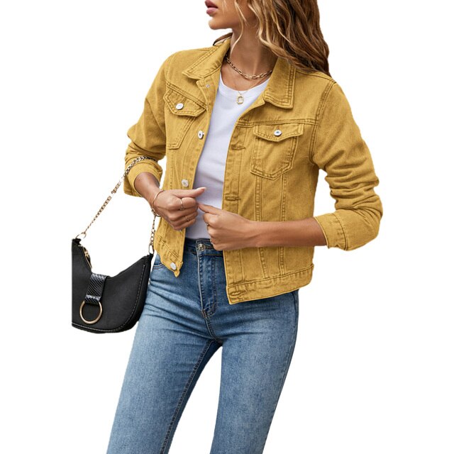 Margret - Women's Relaxed Jacket with Side Pockets and Collar - photo 7