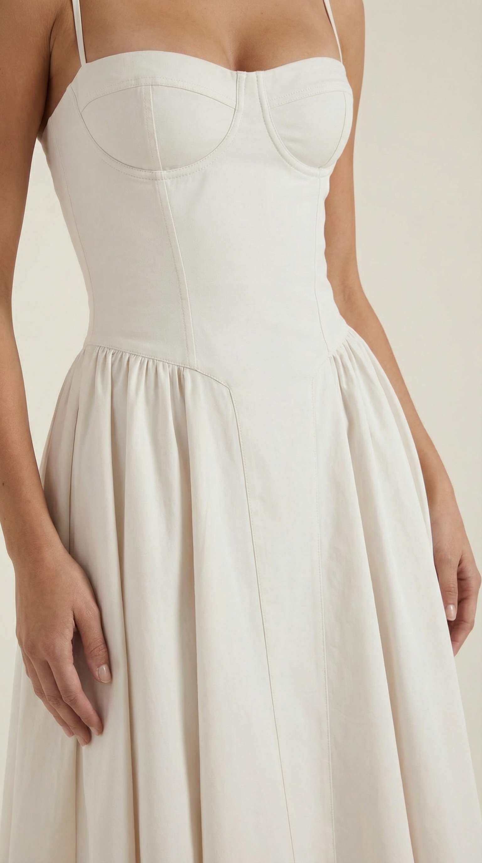 Marielle | Floral Corset Wedding Guest Midi Dress