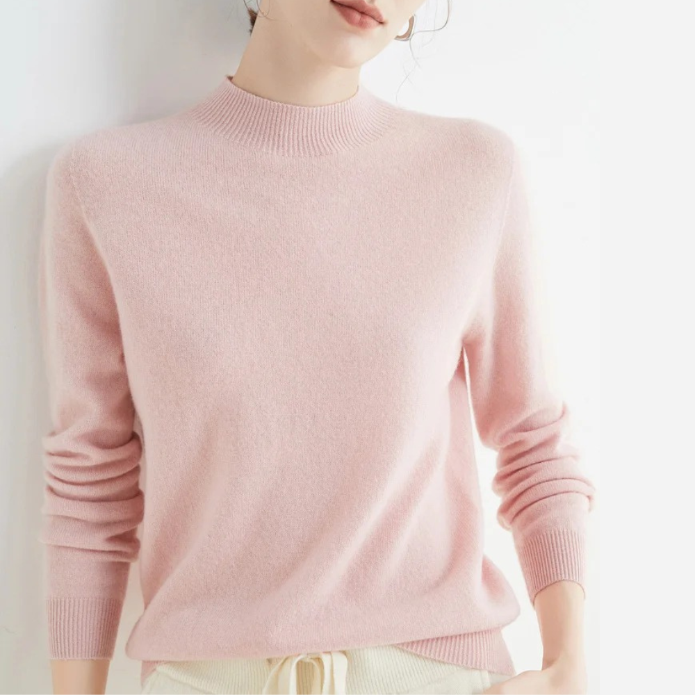 Marilee - Women's Knitted Jumper with Roll Neck - photo 3