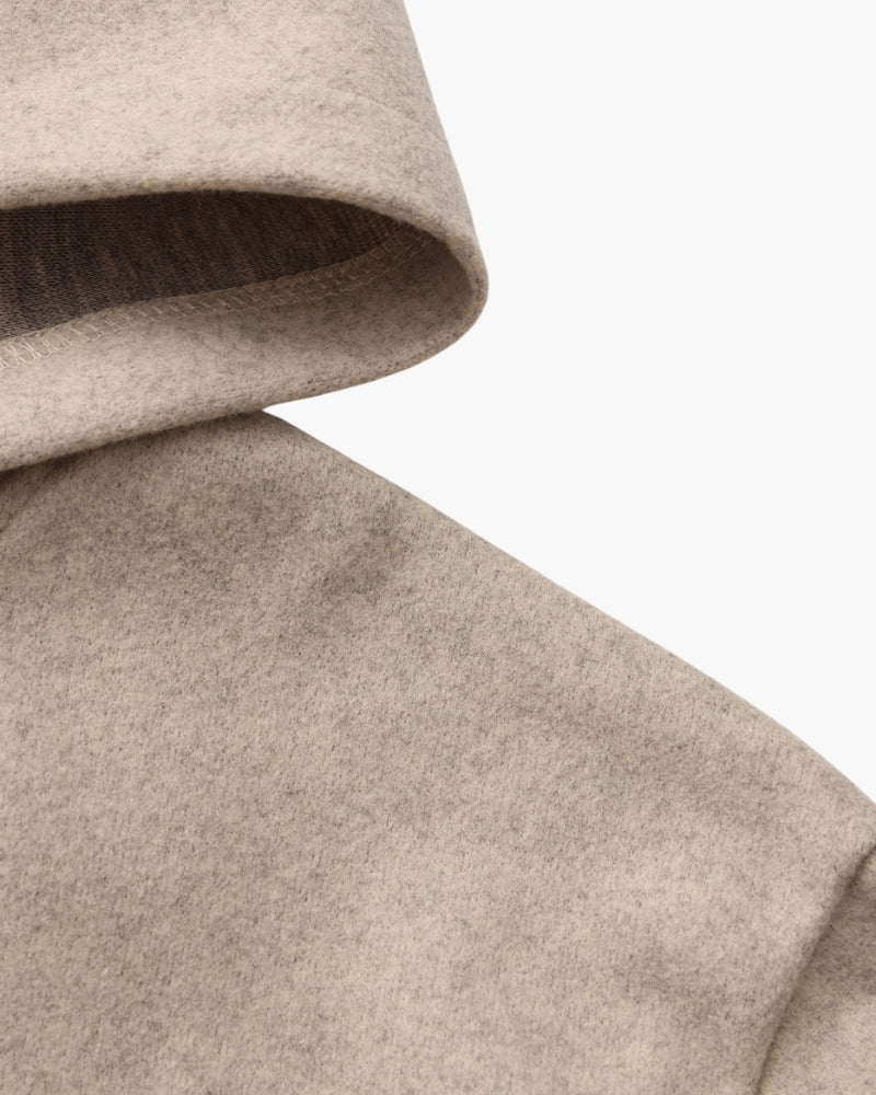 Women's Hooded Wool Zip Coat