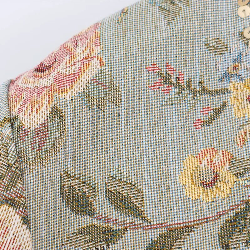 Marlowe - Women's Cropped Jacket with Floral Print - photo 4