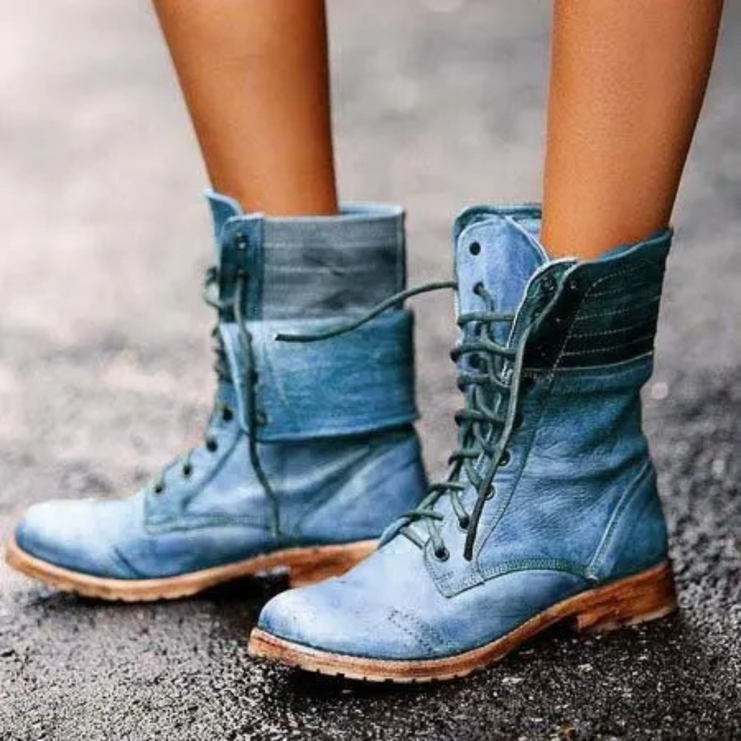 Minerva - Women's Mid-Calf Boots with Lace-Up Front - photo 2