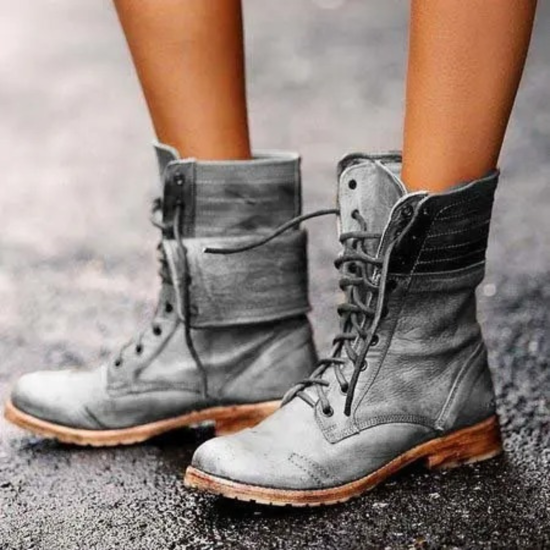 Minerva - Women's Mid-Calf Boots with Lace-Up Front - photo 3