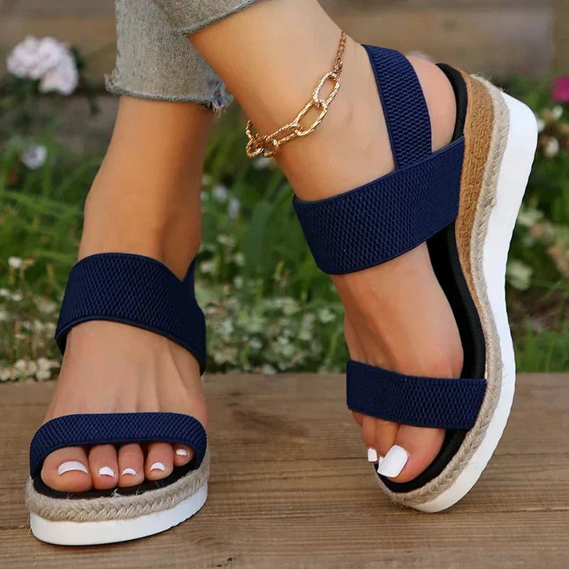 Women's Stretch Strap Platform Sandals for Walking - photo 7