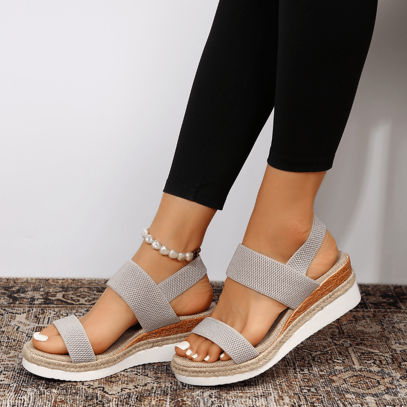 Women's Stretch Strap Platform Sandals for Walking - photo 11