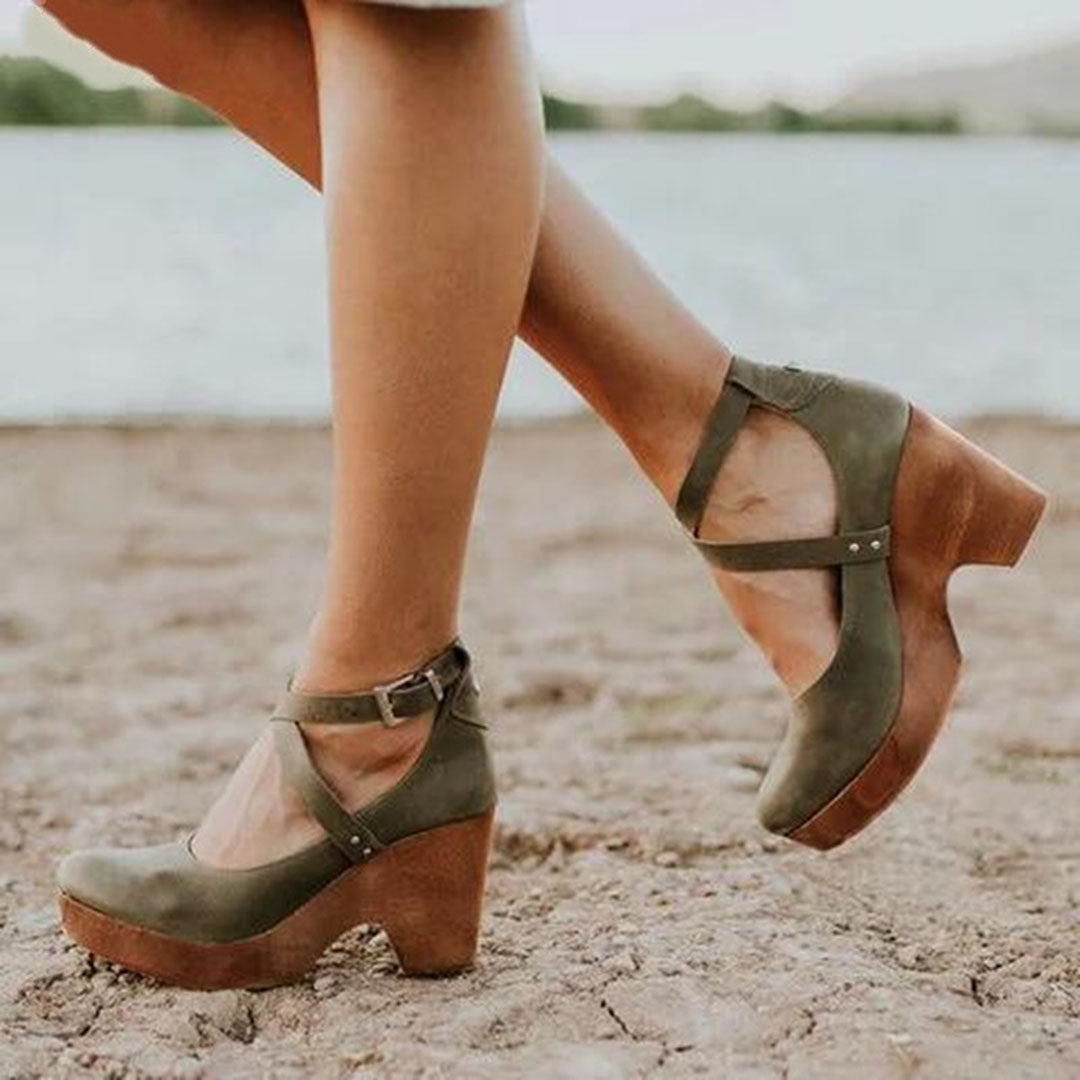 Arlene - Women's Adjustable Heels with a Strap