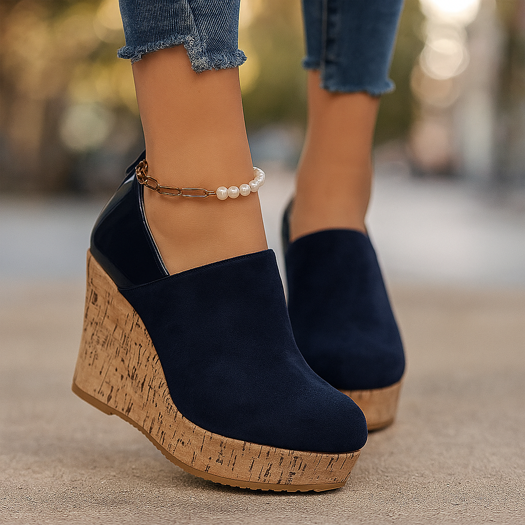 Simone - Women's Wedge Loafers with Cushioned Footbed
