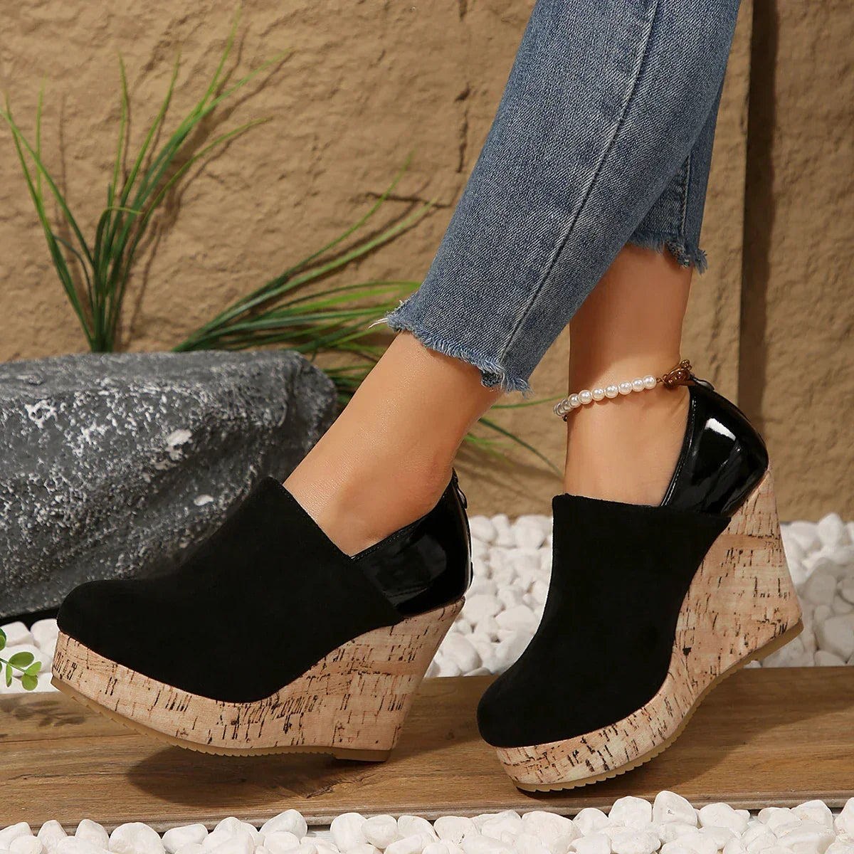 Simone - Women's Wedge Loafers with Cushioned Footbed