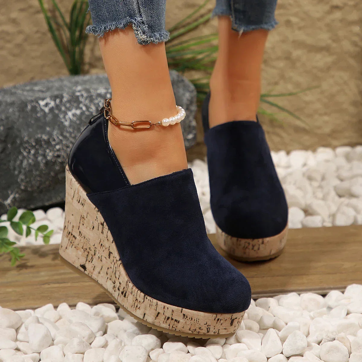 Simone - Women's Wedge Loafers with Cushioned Footbed