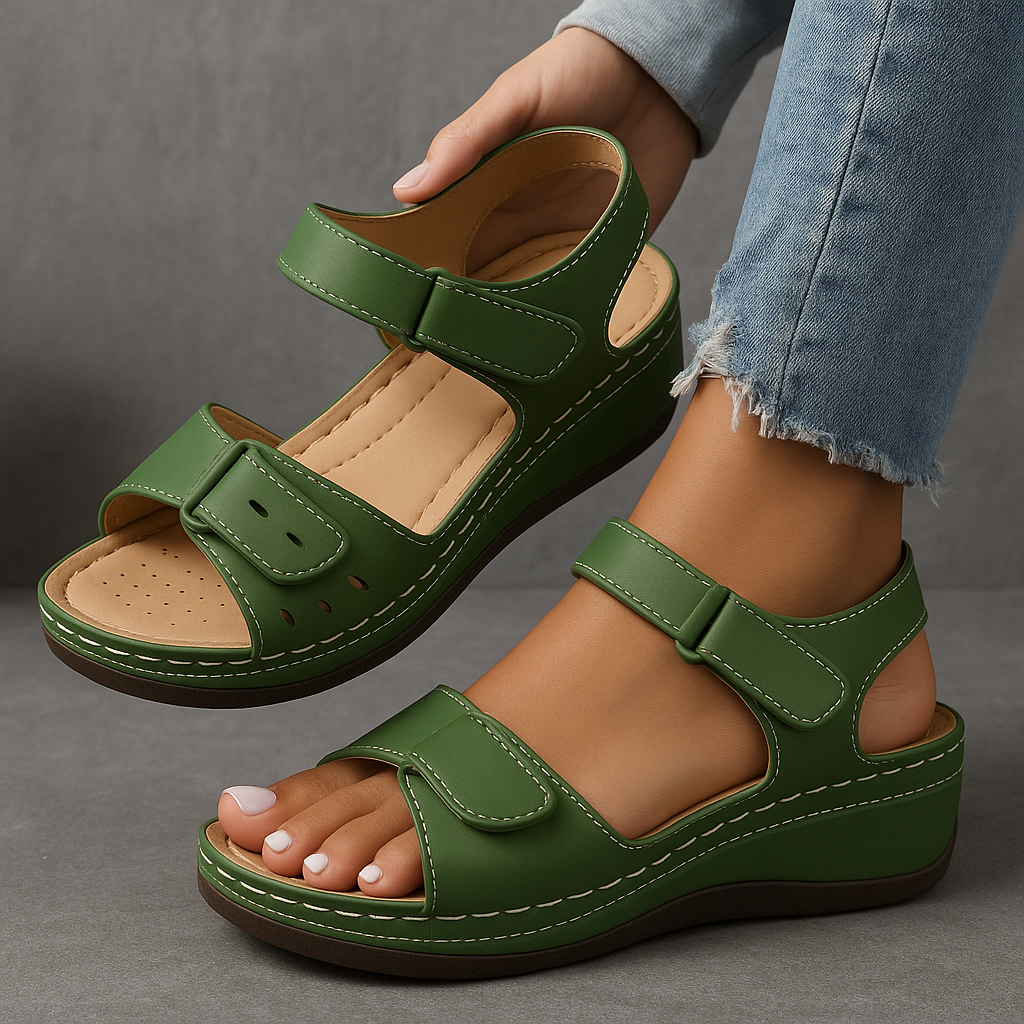 Becky - Women's Wedge Sandals with Straps