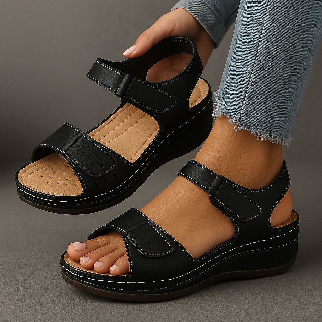 Becky - Women's Wedge Sandals with Straps