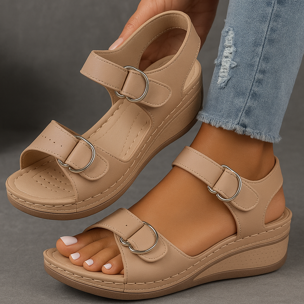 Becky - Women's Wedge Sandals with Straps