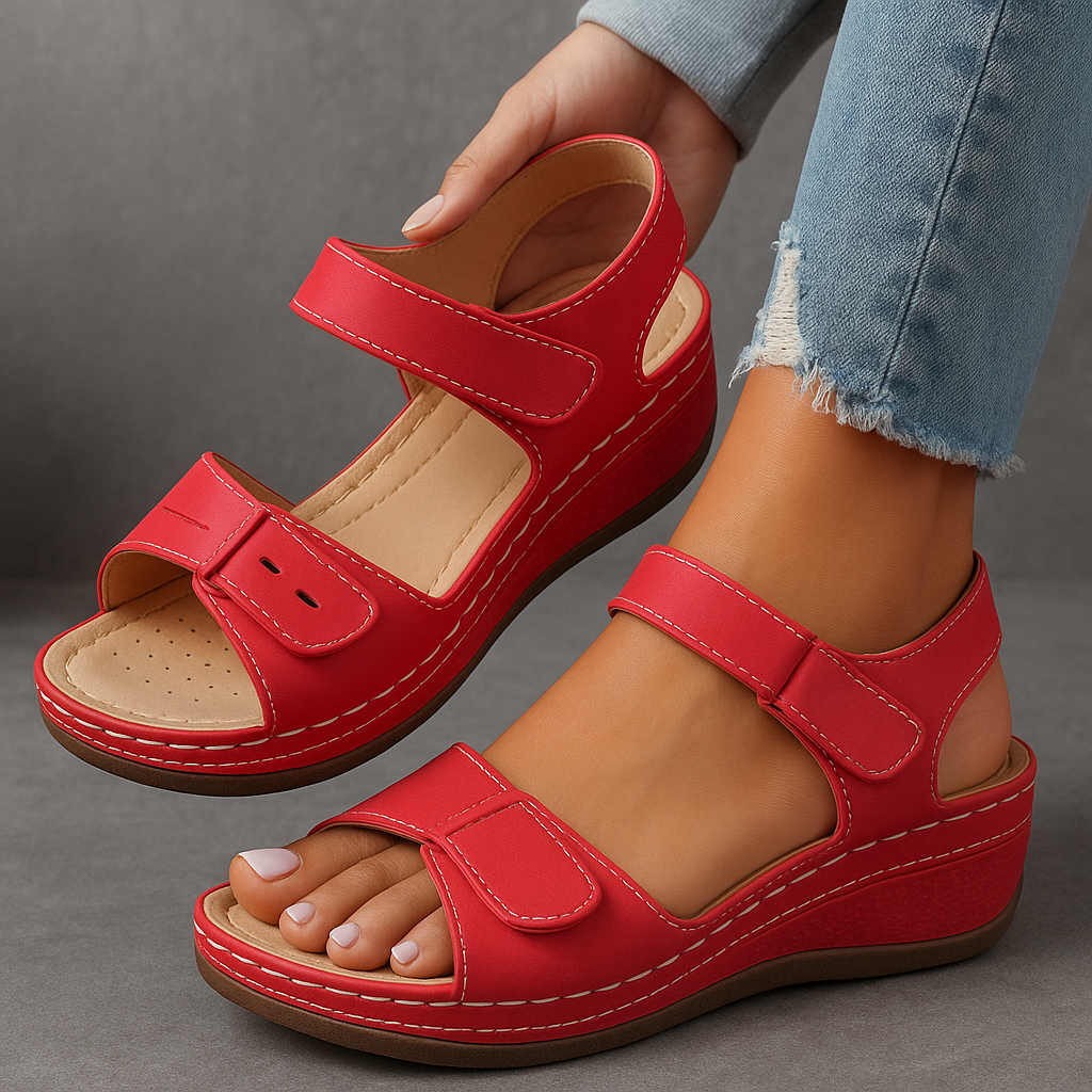 Becky - Women's Wedge Sandals with Straps