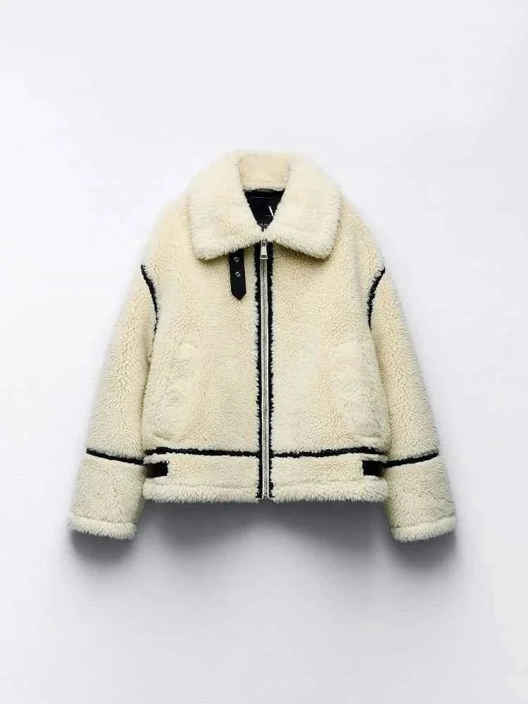 Nicolina - Women's Oversized Jacket with a Fleece Lining - photo 1