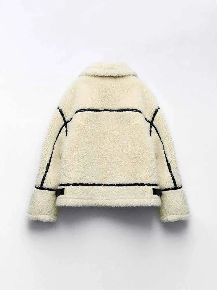 Nicolina - Women's Oversized Jacket with a Fleece Lining - photo 2