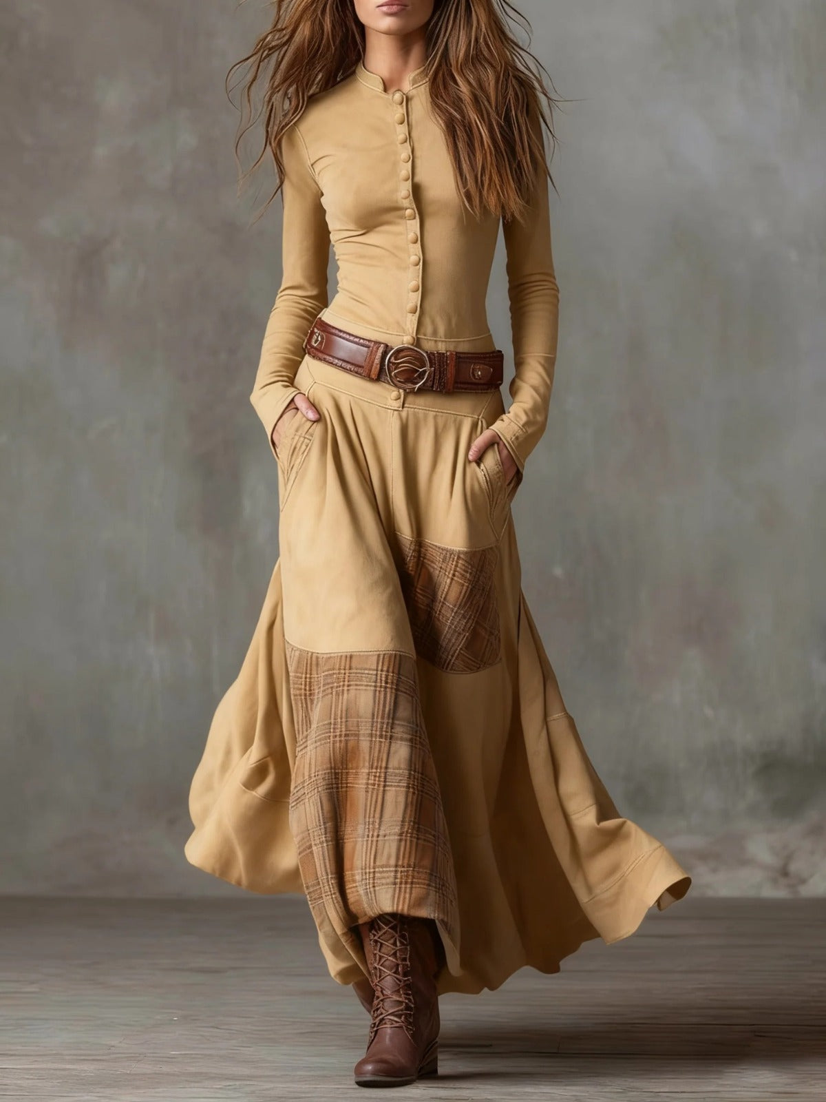 Nicolina - Women's Maxi Dress with Boho Print and Flowing - photo 2