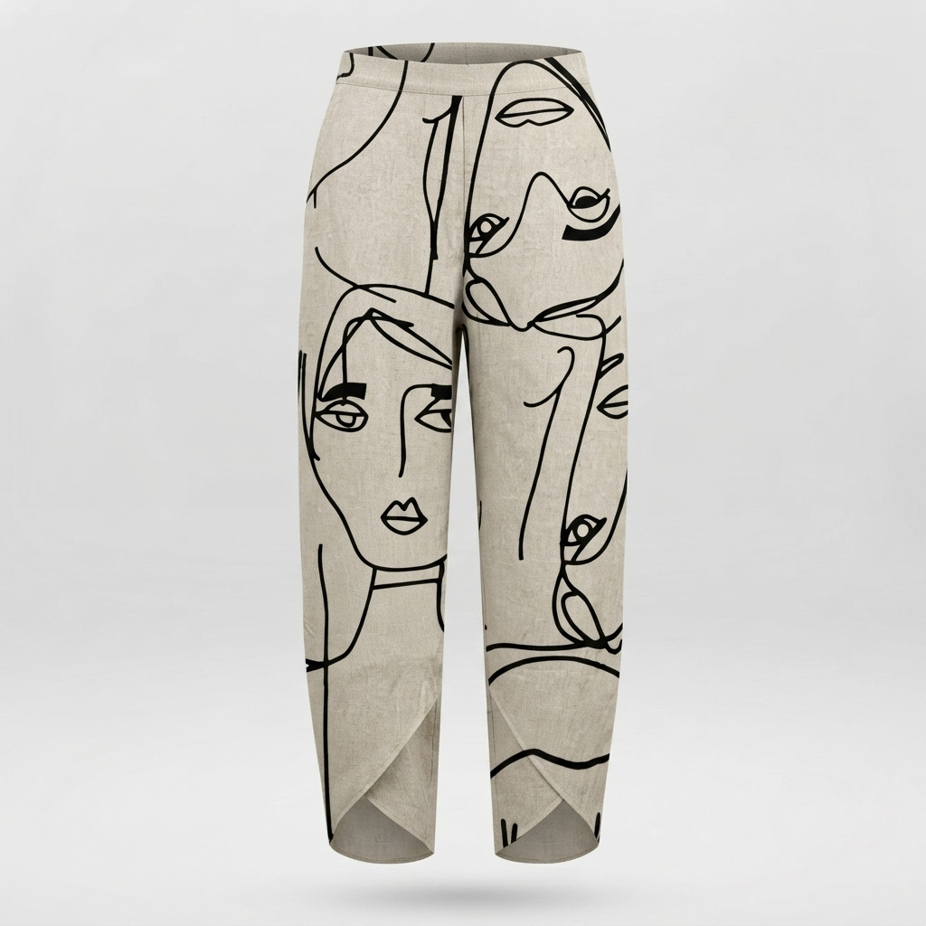 Oceane - Women's Relaxed Trousers with Elasticated Waist - photo 2