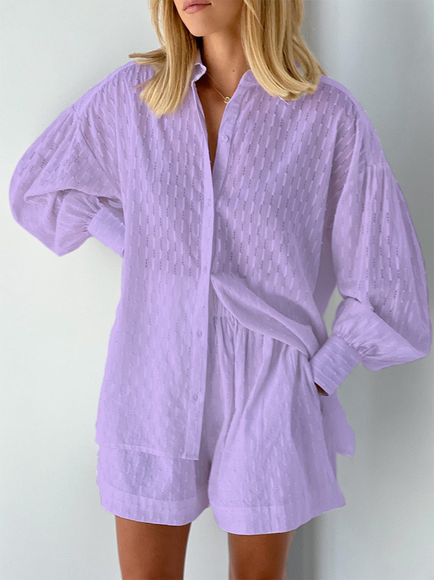 Octavia - Women's Relaxed Two-Piece Set with Embroidery - photo 14