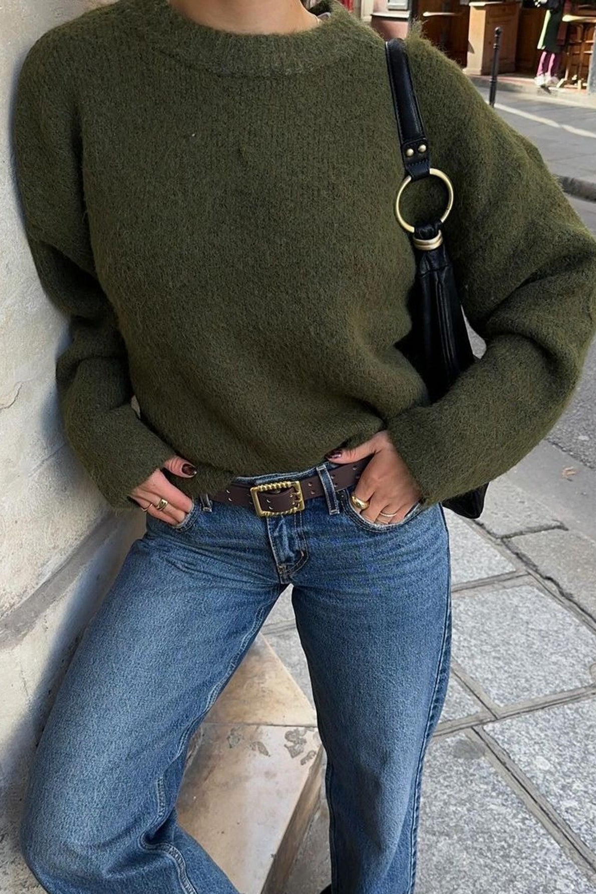 Odessa - Women's Jumper with a Ribbed Knit and a Crew Neck - photo 6