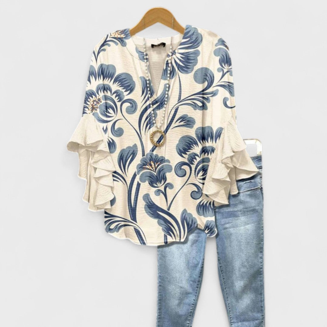 Blanche - Women's Lightweight Blouse with a Neat Finish