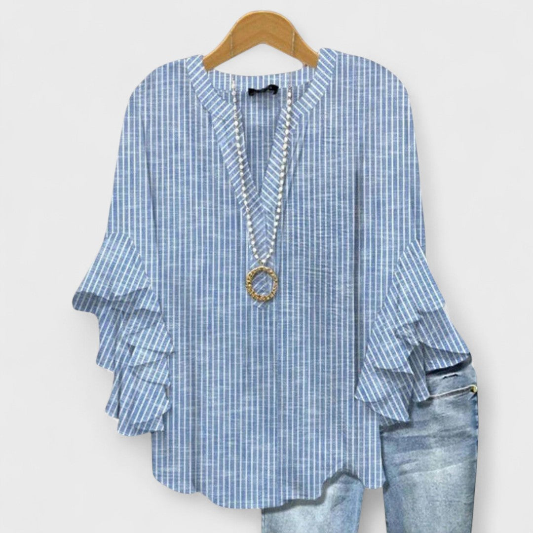 Blanche - Women's Lightweight Blouse with a Neat Finish